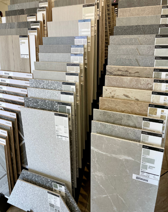 Installed tile flooring in home