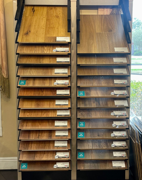 Laminate flooring showroom display